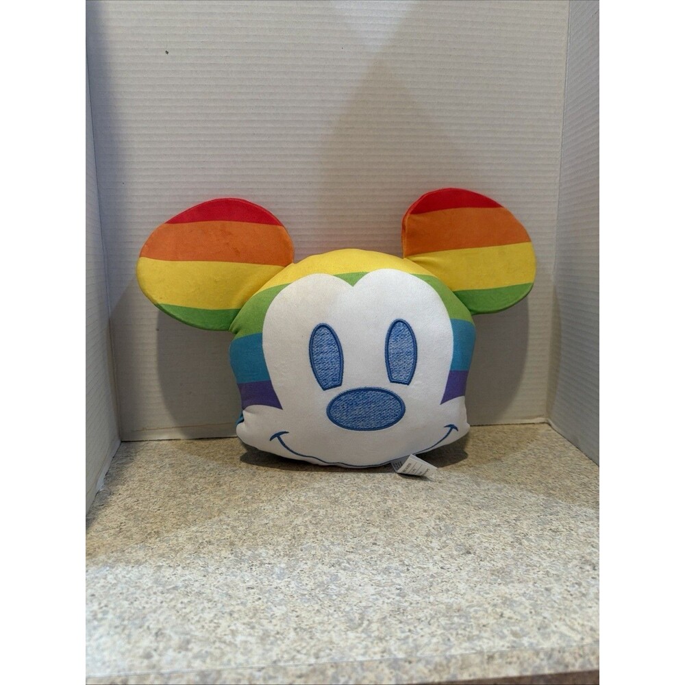 Rainbow Disney Collection Mickey Mouse Plush Pillow Pride Just Play